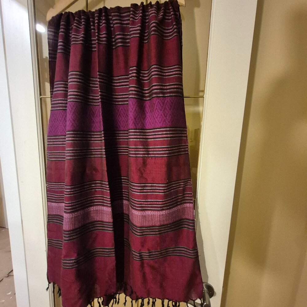 Stripped Pashmina with Fringe